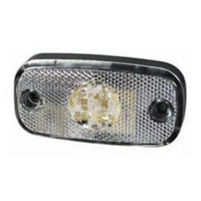Durite 0-168-50 Clear LED Front Marker Lamp with Reflex Reflector and Superseal Plug - 24V PN: 0-168-50